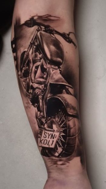 Motorcycle tattoo design by RideOut community member